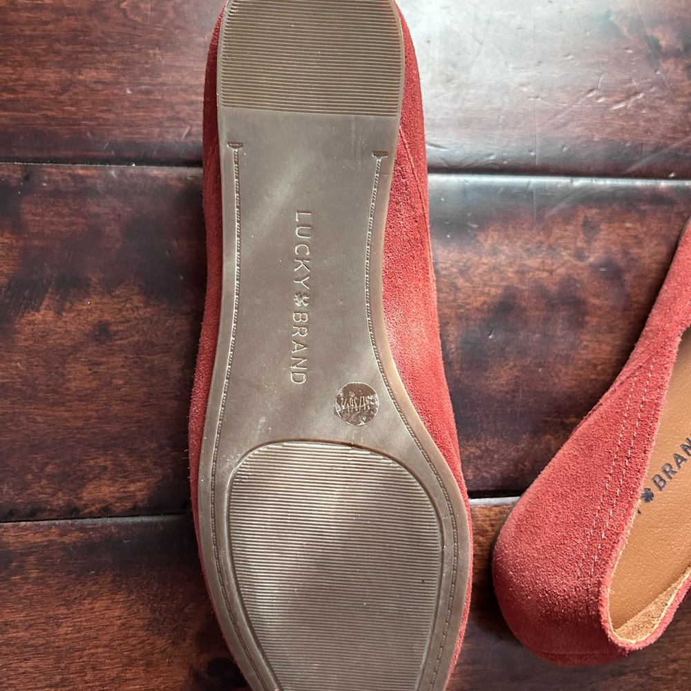 Lucky Brand Women's Suede Slip-On Flats in Terracotta - Picture 5 of 5
